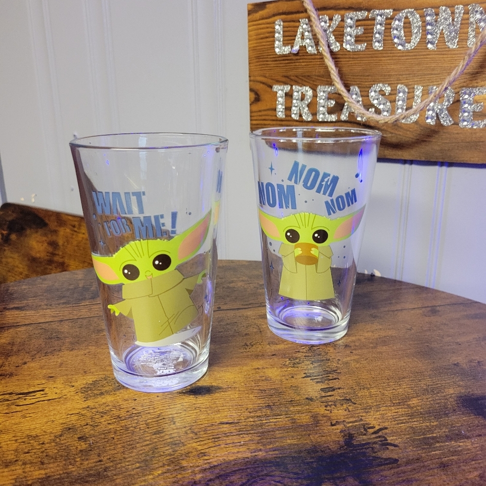 StarWars Baby Yoda Drinking Glasses